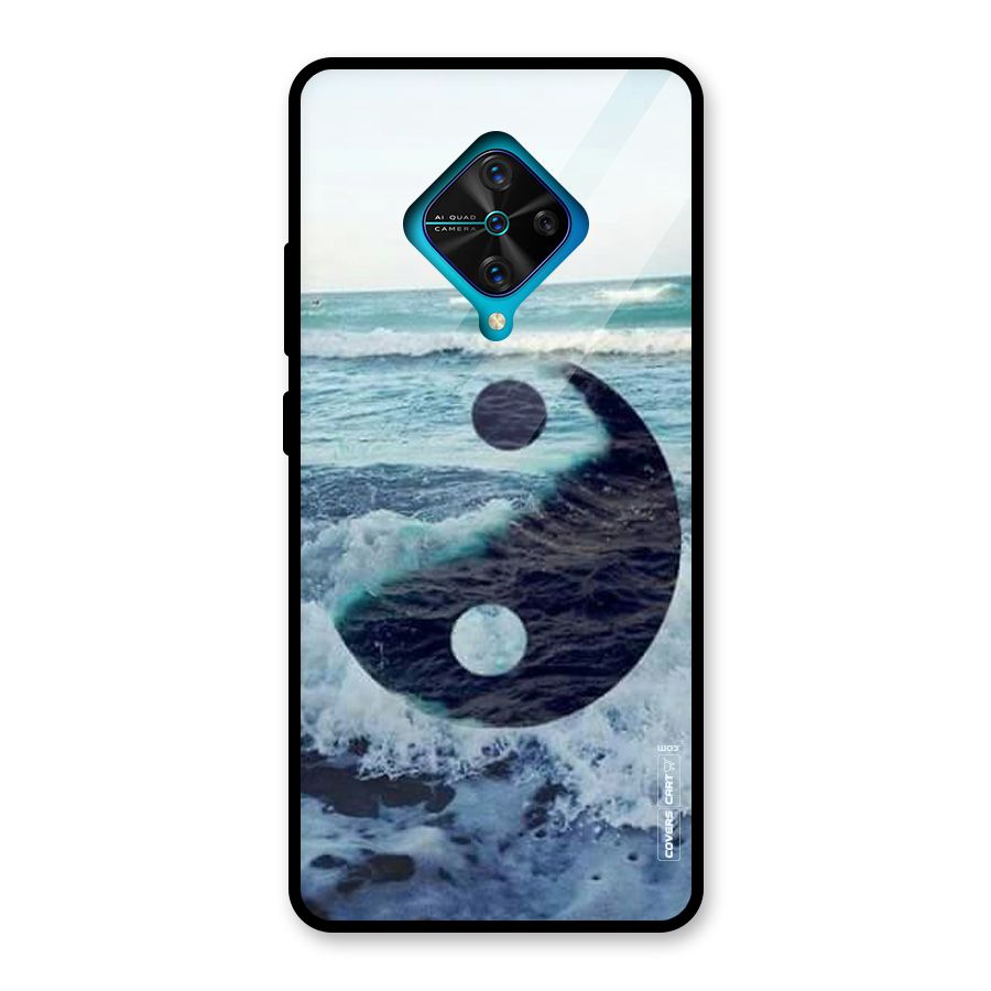 Oceanic Peace Design Glass Back Case for Vivo S1 Pro