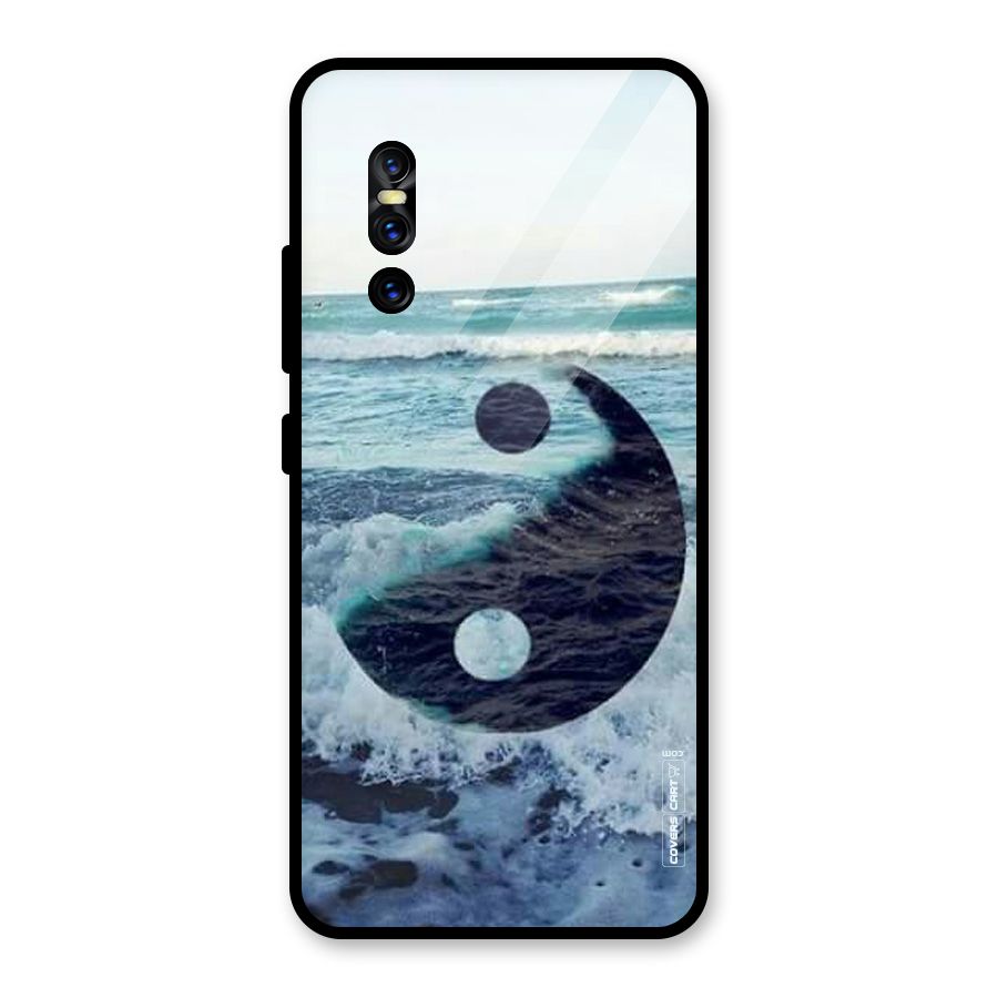 Oceanic Peace Design Glass Back Case for Vivo V15 Pro