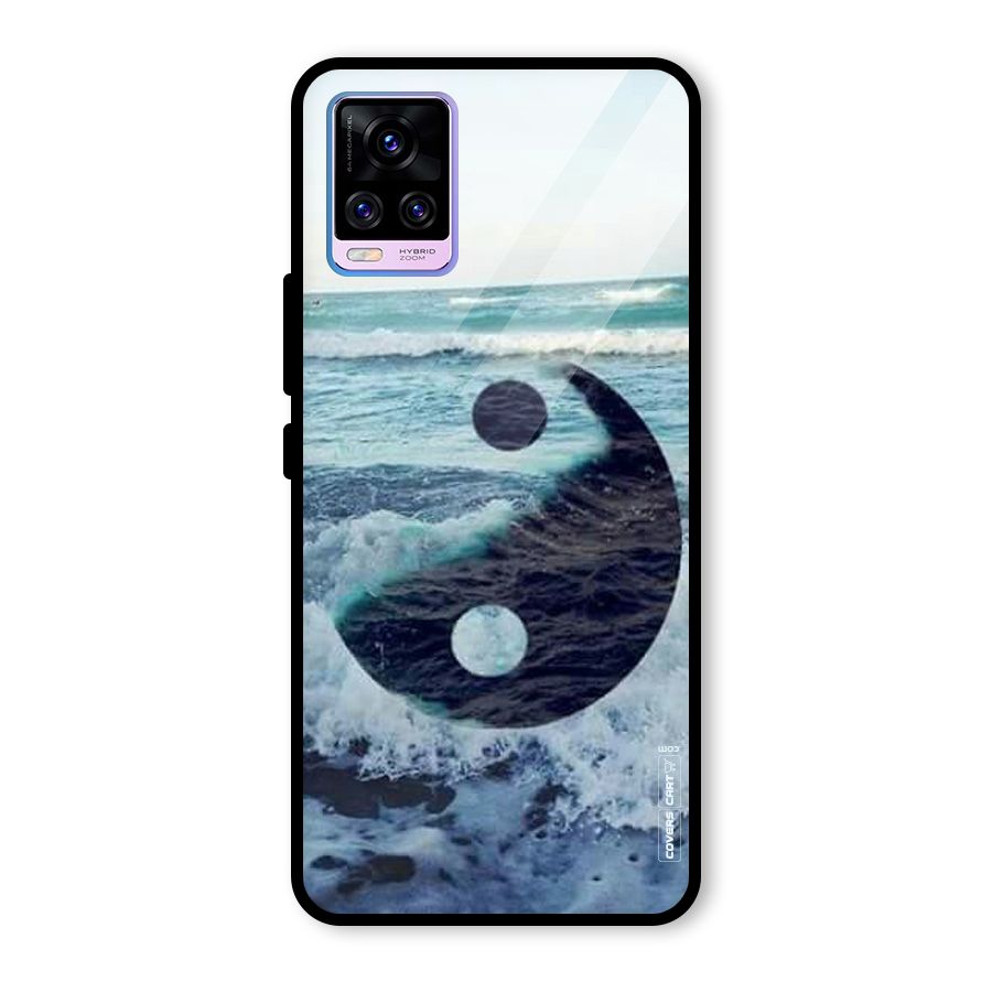 Oceanic Peace Design Glass Back Case for Vivo V20 Pro