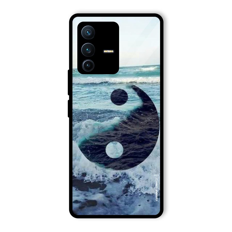 Oceanic Peace Design Glass Back Case for Vivo V23 Pro
