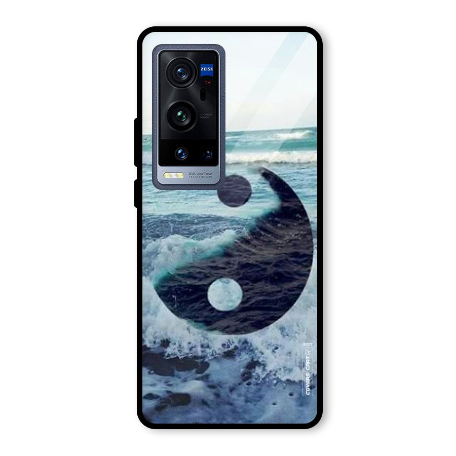 Oceanic Peace Design Glass Back Case for Vivo X60 Pro Plus