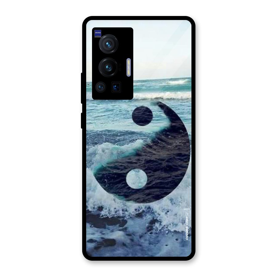 Oceanic Peace Design Glass Back Case for Vivo X70 Pro