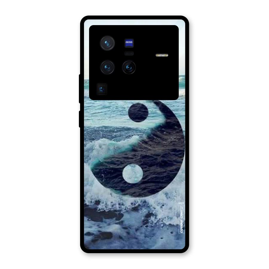Oceanic Peace Design Glass Back Case for Vivo X80 Pro