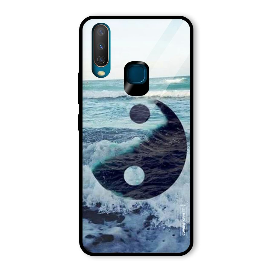Oceanic Peace Design Glass Back Case for Vivo Y12