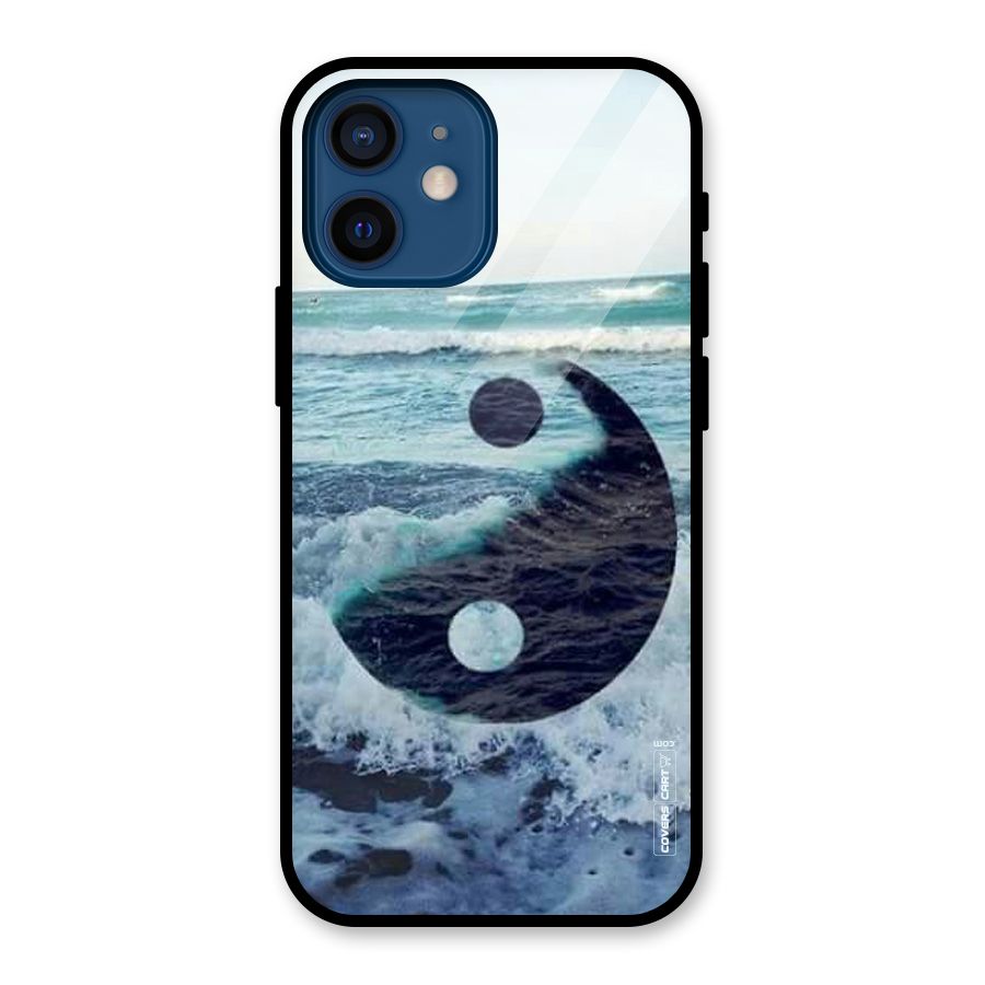 Oceanic Peace Design Glass Back Case for iPhone 12 Mini