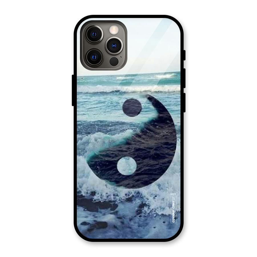 Oceanic Peace Design Glass Back Case for iPhone 12 Pro