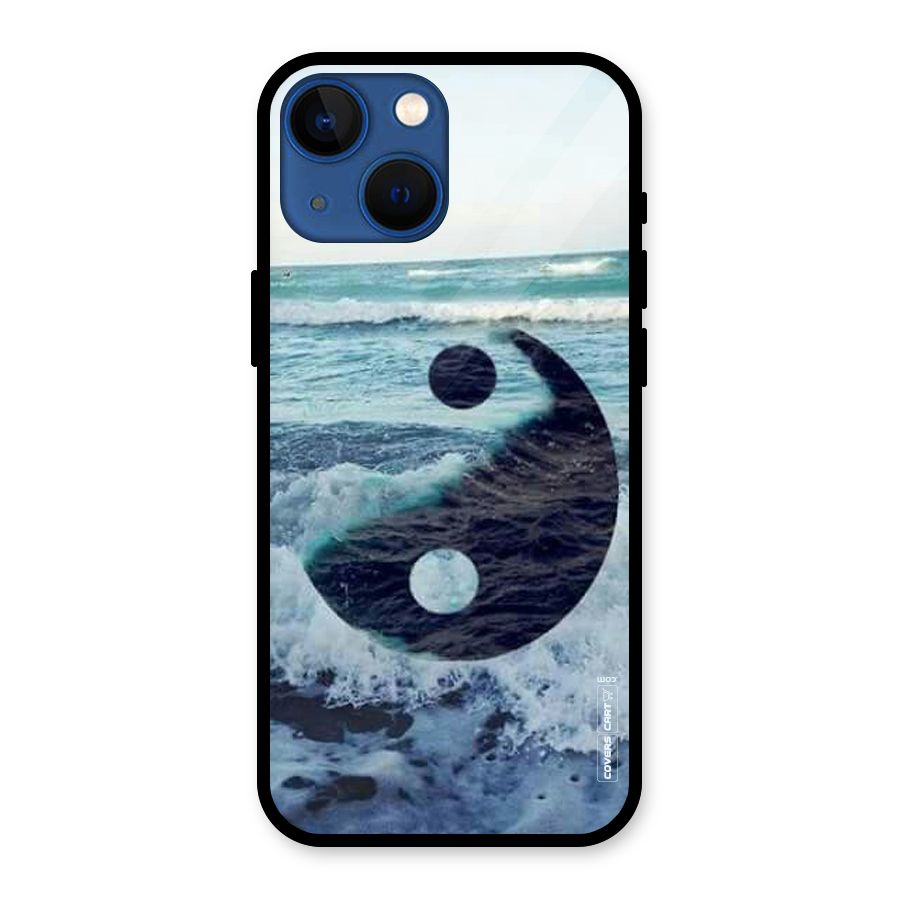 Oceanic Peace Design Glass Back Case for iPhone 13 Mini