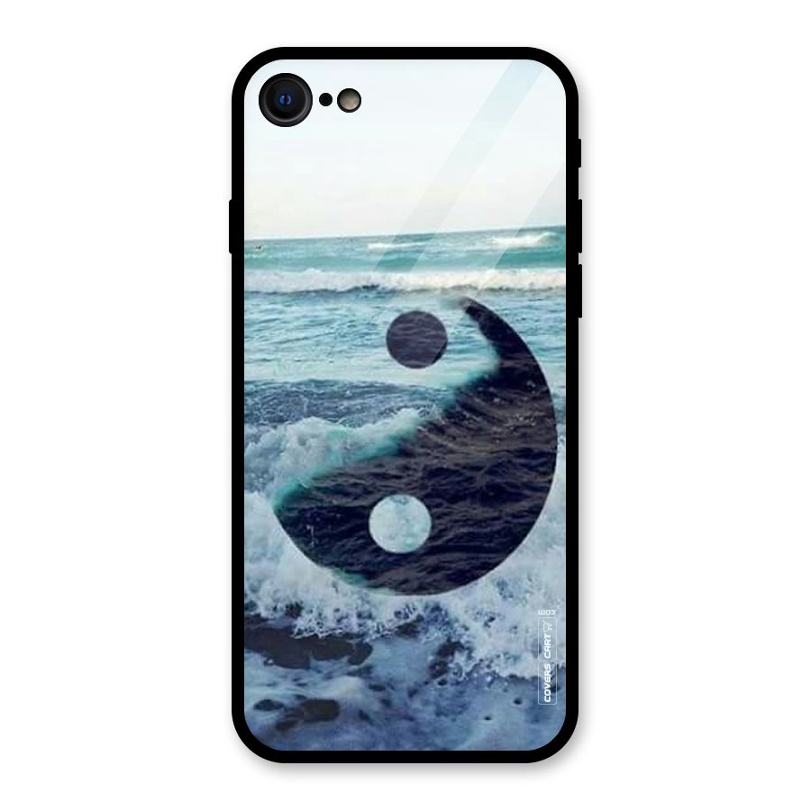 Oceanic Peace Design Glass Back Case for iPhone SE 2022