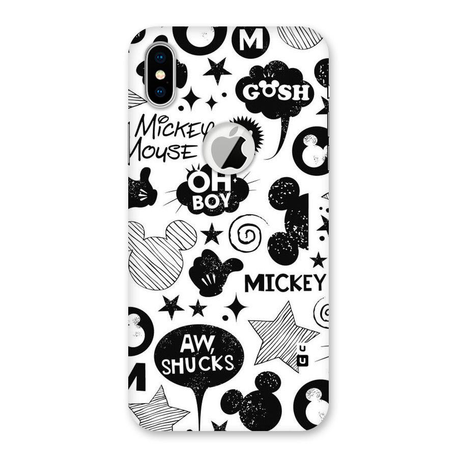 Oh Boy Design Back Case for iPhone X Logo Cut