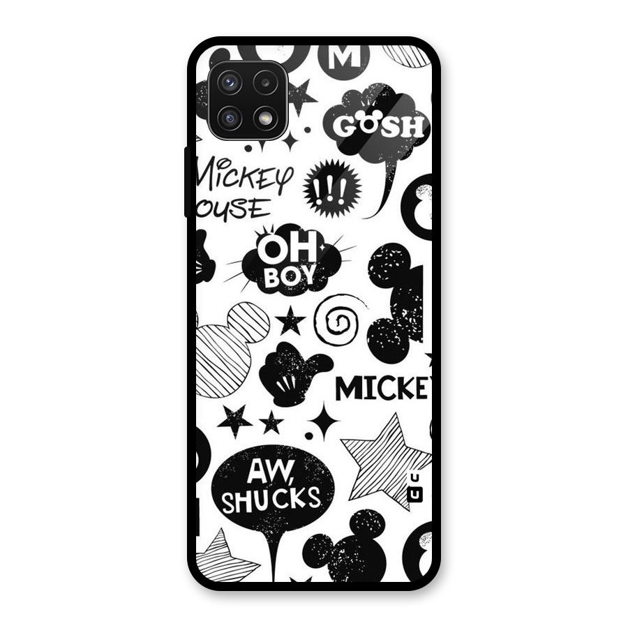 Oh Boy Design Glass Back Case for Galaxy A22 5G
