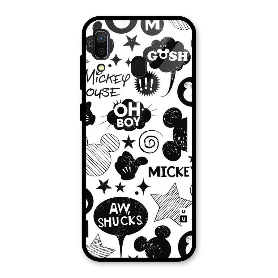 Oh Boy Design Glass Back Case for Galaxy A30