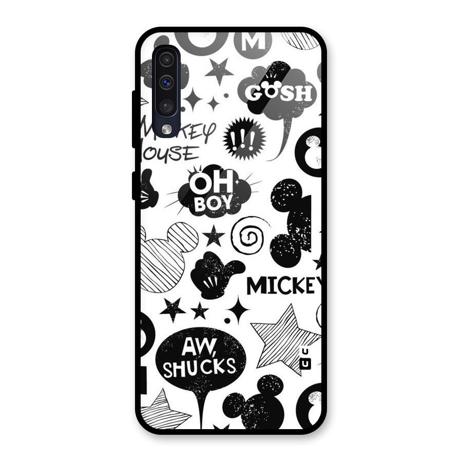 Oh Boy Design Glass Back Case for Galaxy A50