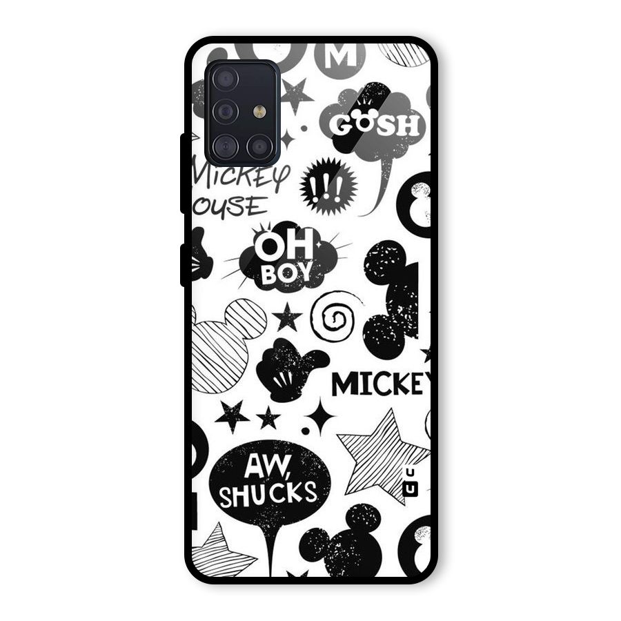 Oh Boy Design Glass Back Case for Galaxy A51