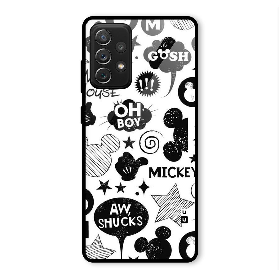 Oh Boy Design Glass Back Case for Galaxy A72
