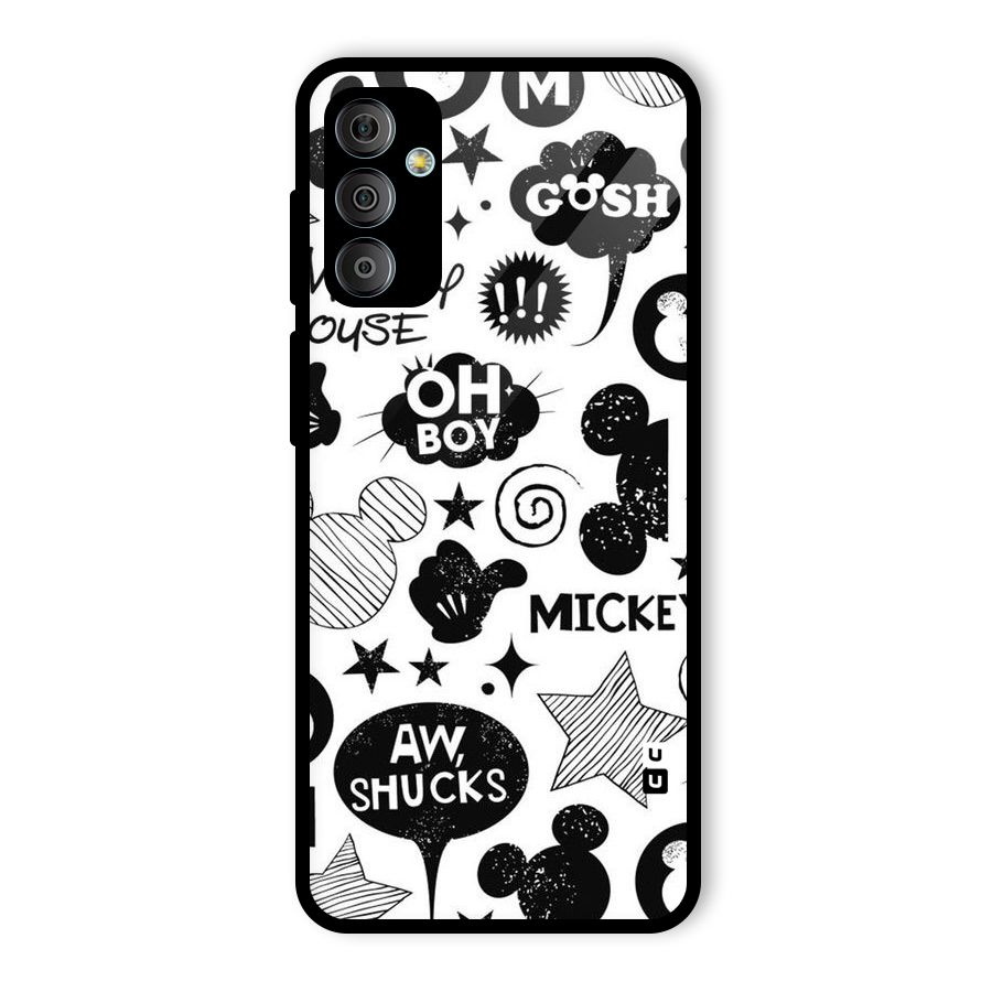 Oh Boy Design Glass Back Case for Galaxy F23