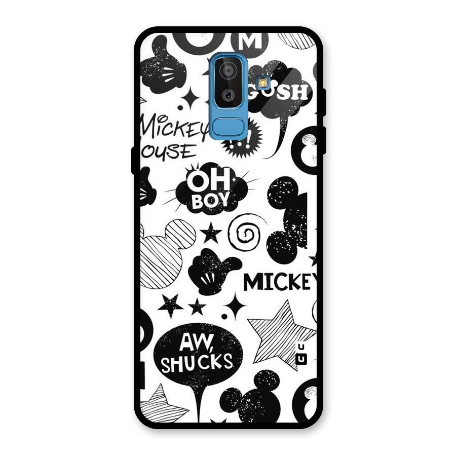 Oh Boy Design Glass Back Case for Galaxy J8