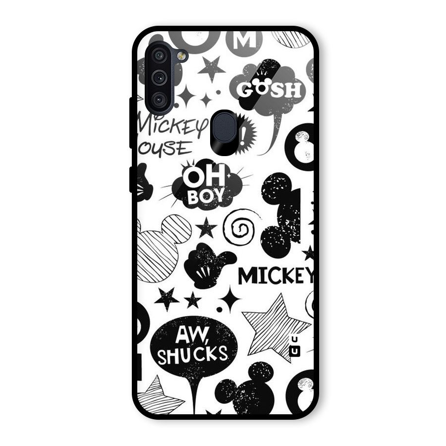 Oh Boy Design Glass Back Case for Galaxy M11