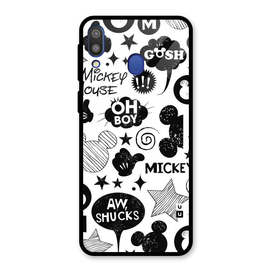 Oh Boy Design Glass Back Case for Galaxy M20