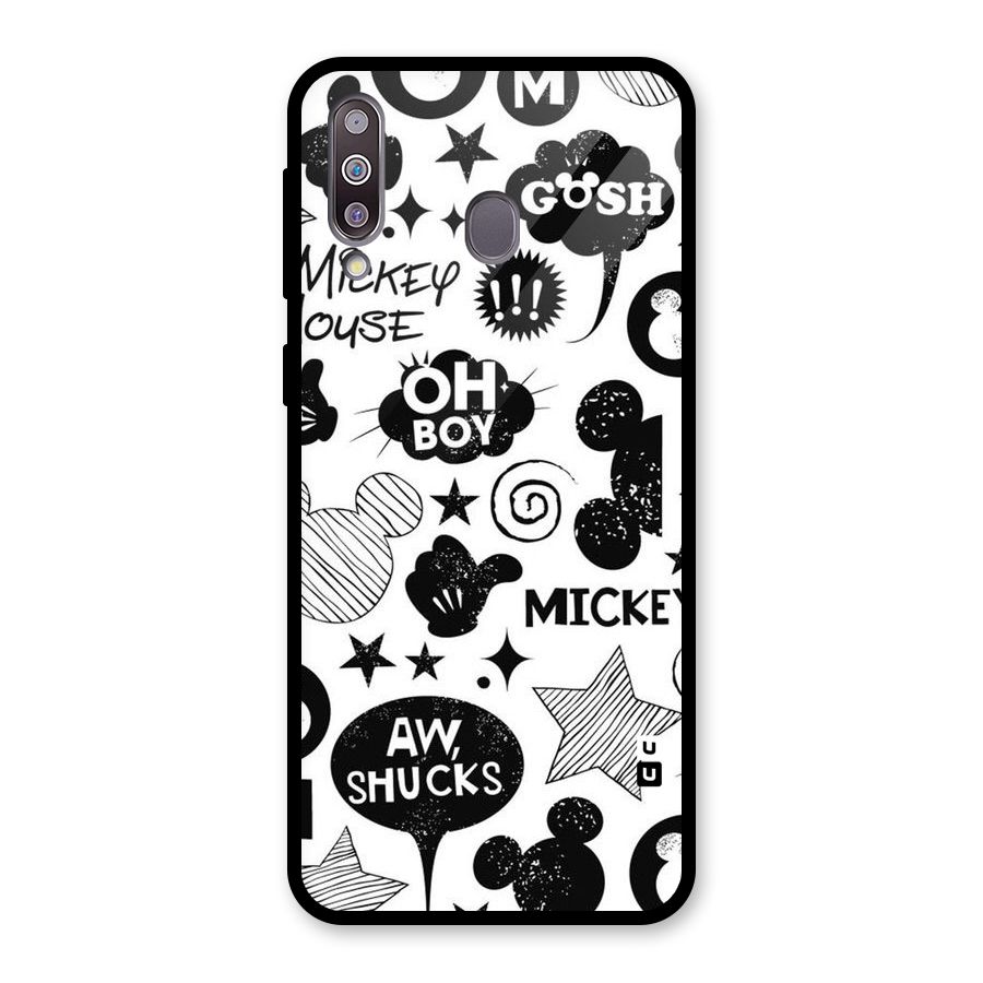 Oh Boy Design Glass Back Case for Galaxy M30