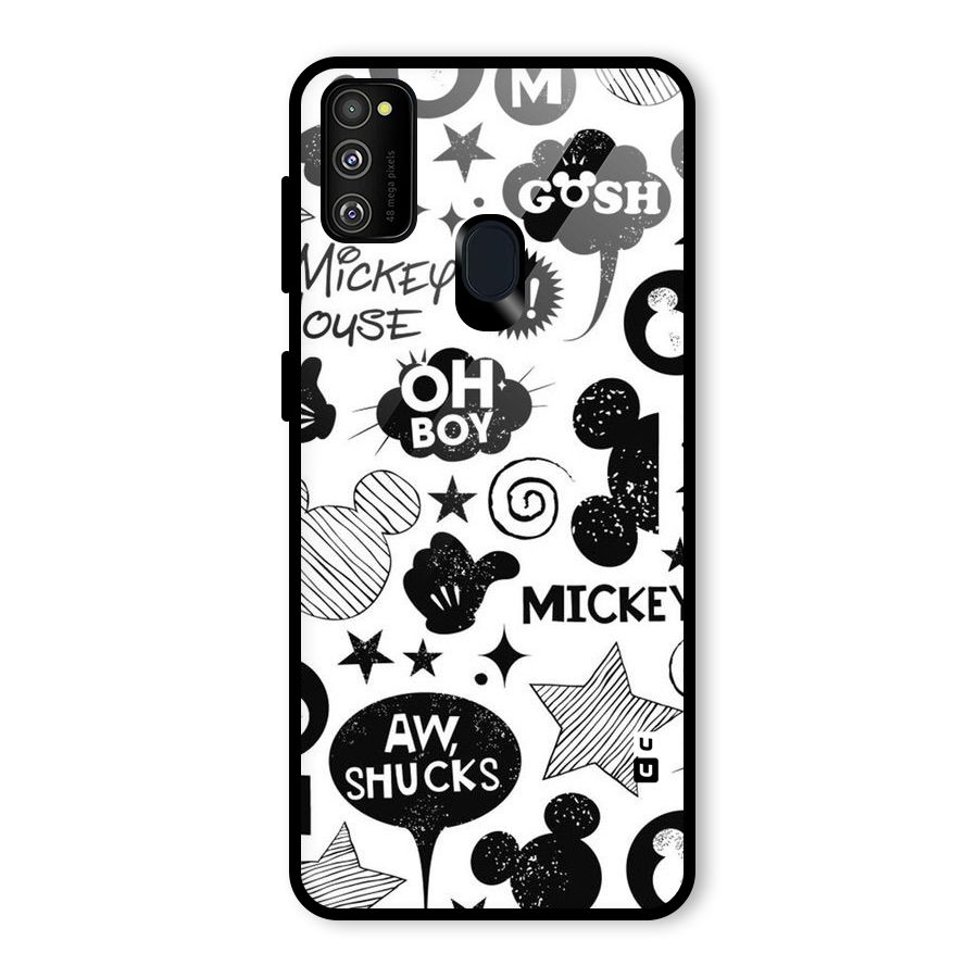 Oh Boy Design Glass Back Case for Galaxy M30s