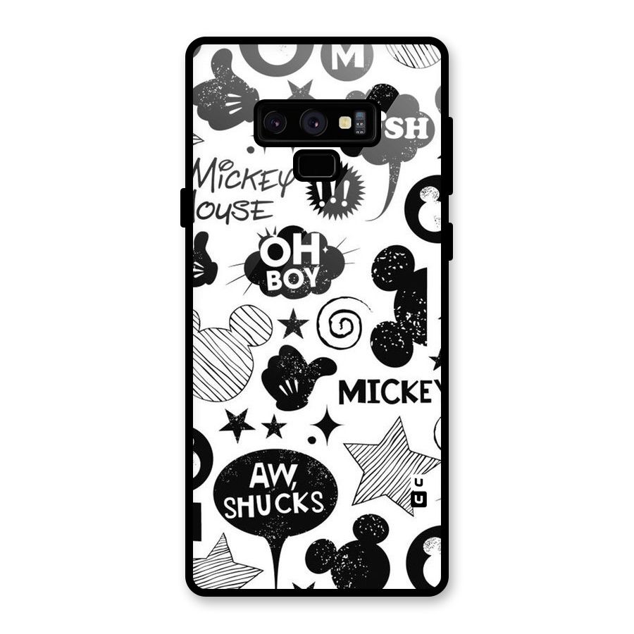 Oh Boy Design Glass Back Case for Galaxy Note 9