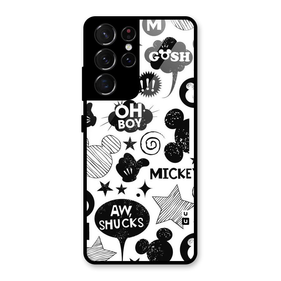 Oh Boy Design Glass Back Case for Galaxy S21 Ultra 5G