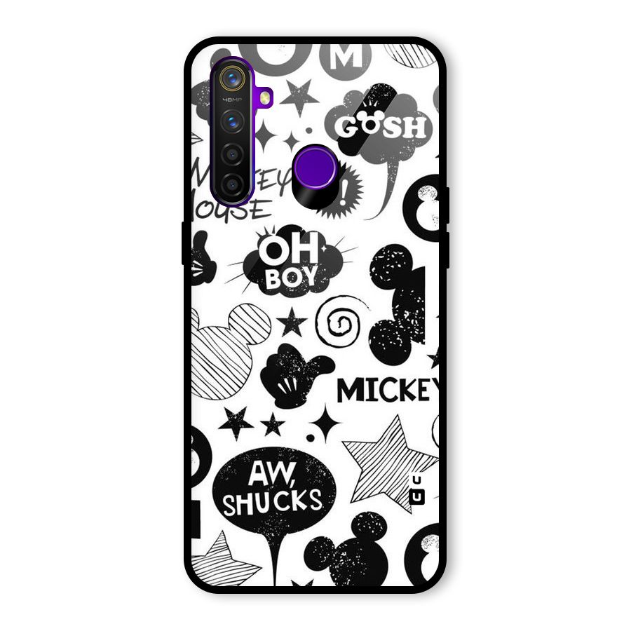 Oh Boy Design Glass Back Case for Realme 5 Pro