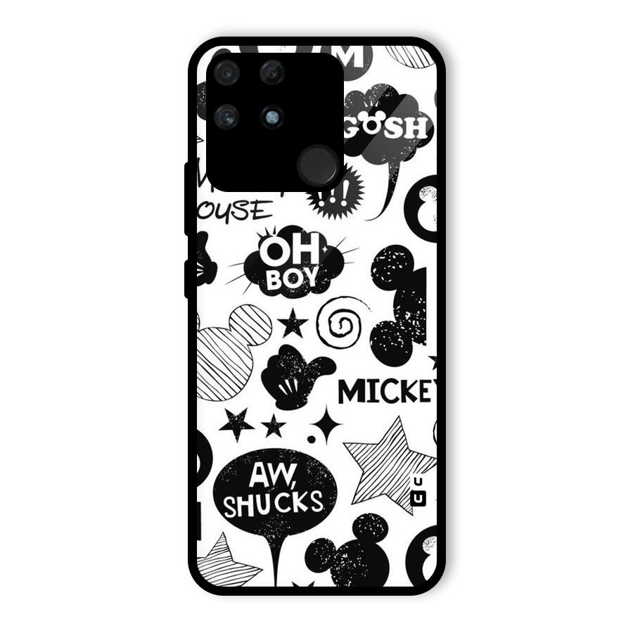 Oh Boy Design Glass Back Case for Realme Narzo 50A