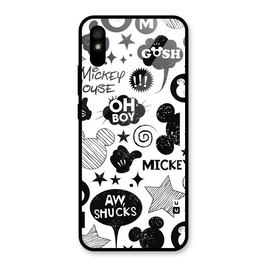Oh Boy Design Glass Back Case for Redmi 9A