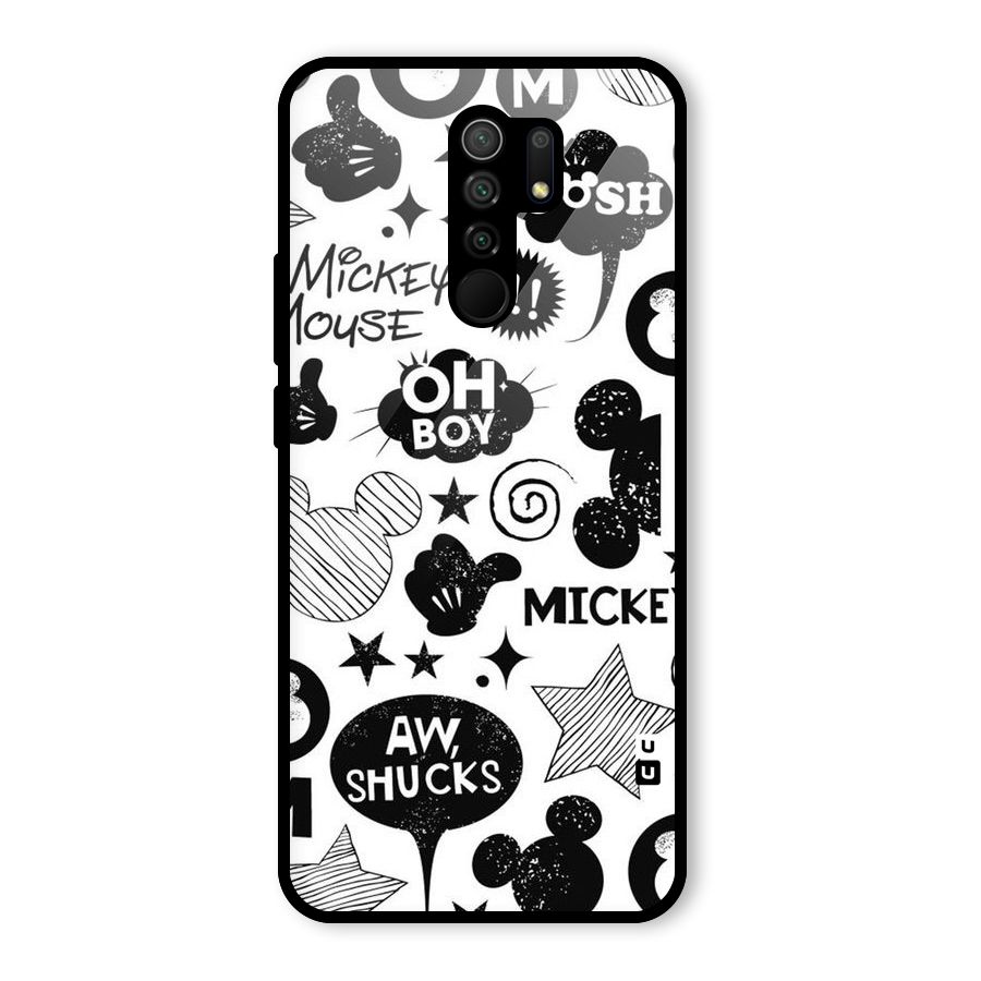 Oh Boy Design Glass Back Case for Redmi 9 Prime