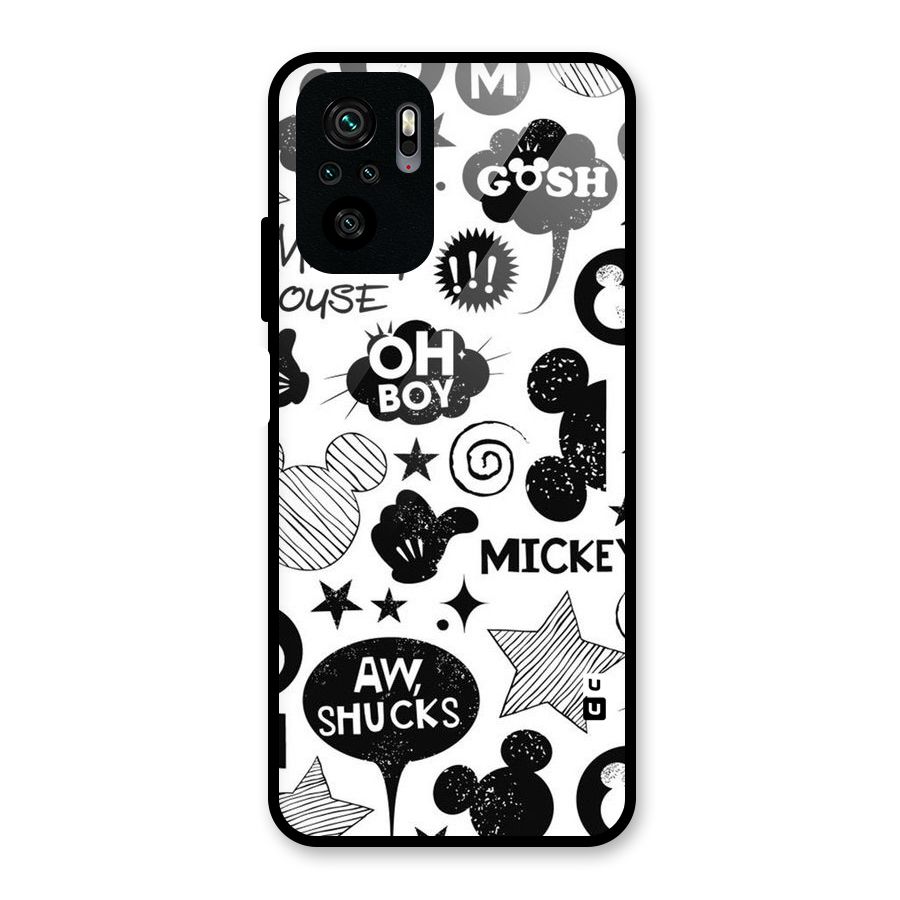 Oh Boy Design Glass Back Case for Redmi Note 10