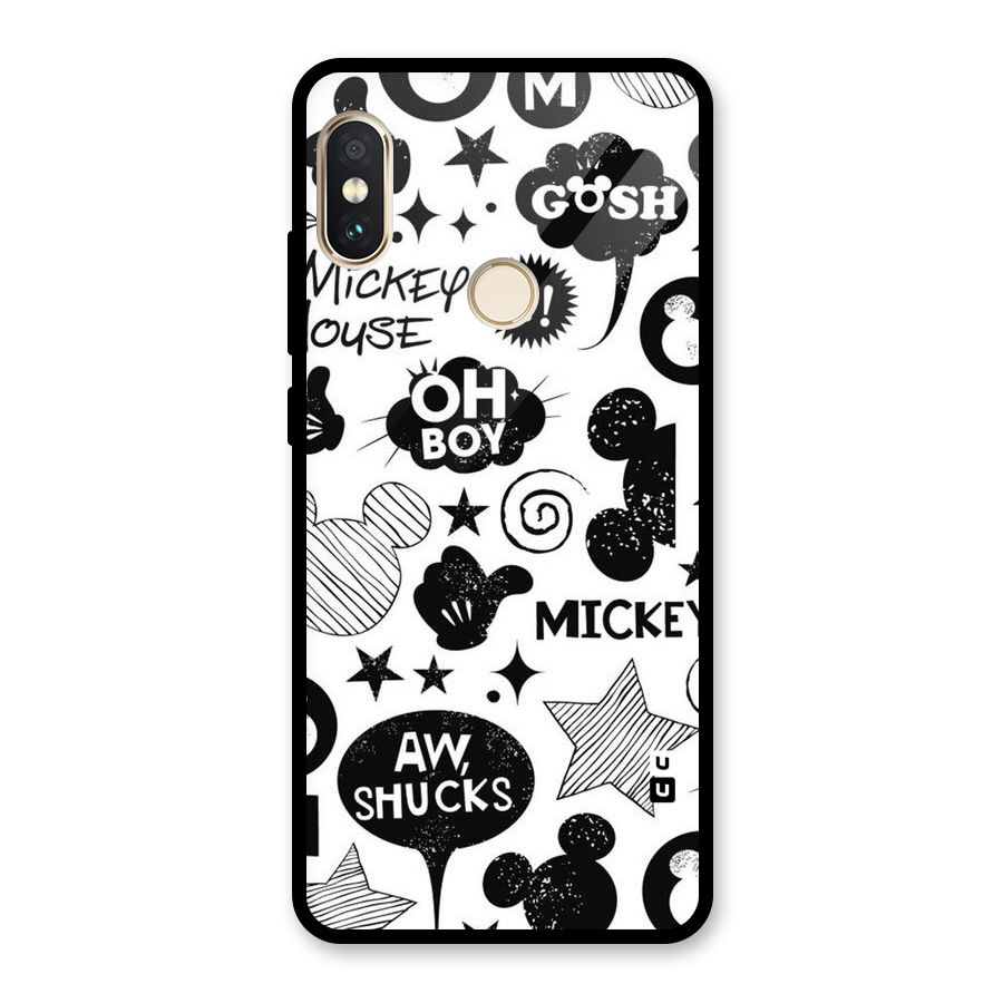 Oh Boy Design Glass Back Case for Redmi Note 5 Pro