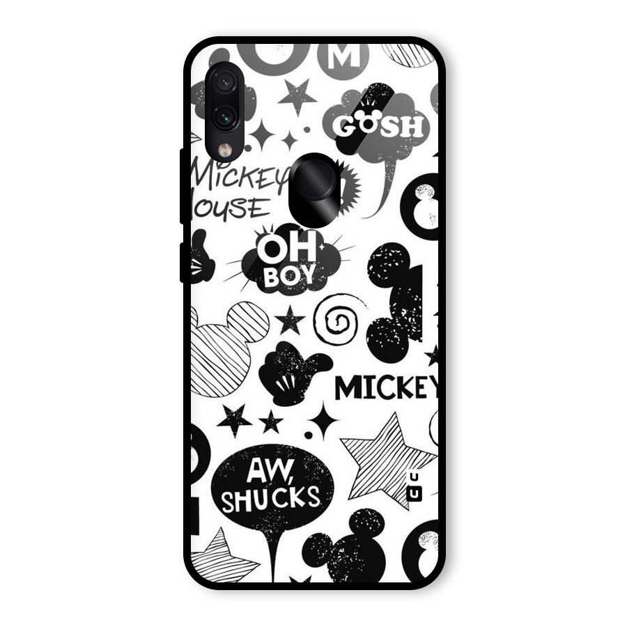 Oh Boy Design Glass Back Case for Redmi Note 7 Pro