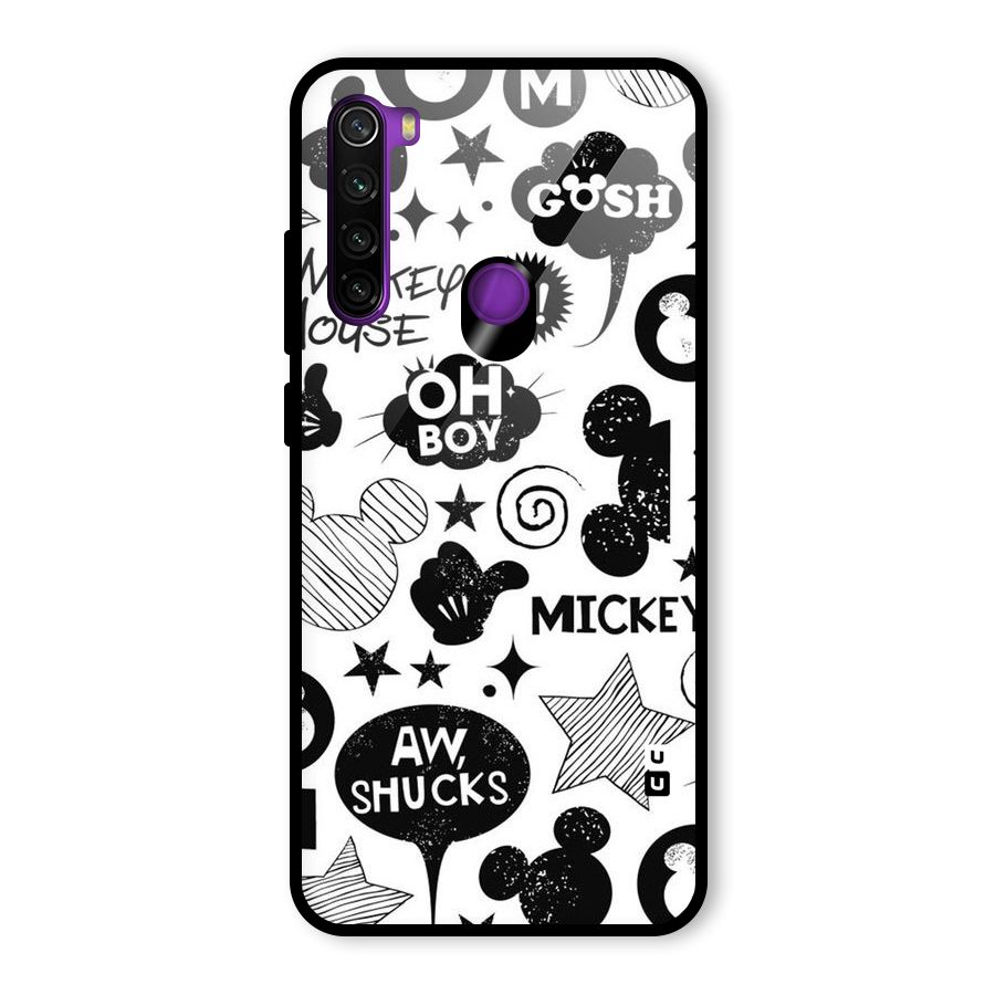 Oh Boy Design Glass Back Case for Redmi Note 8
