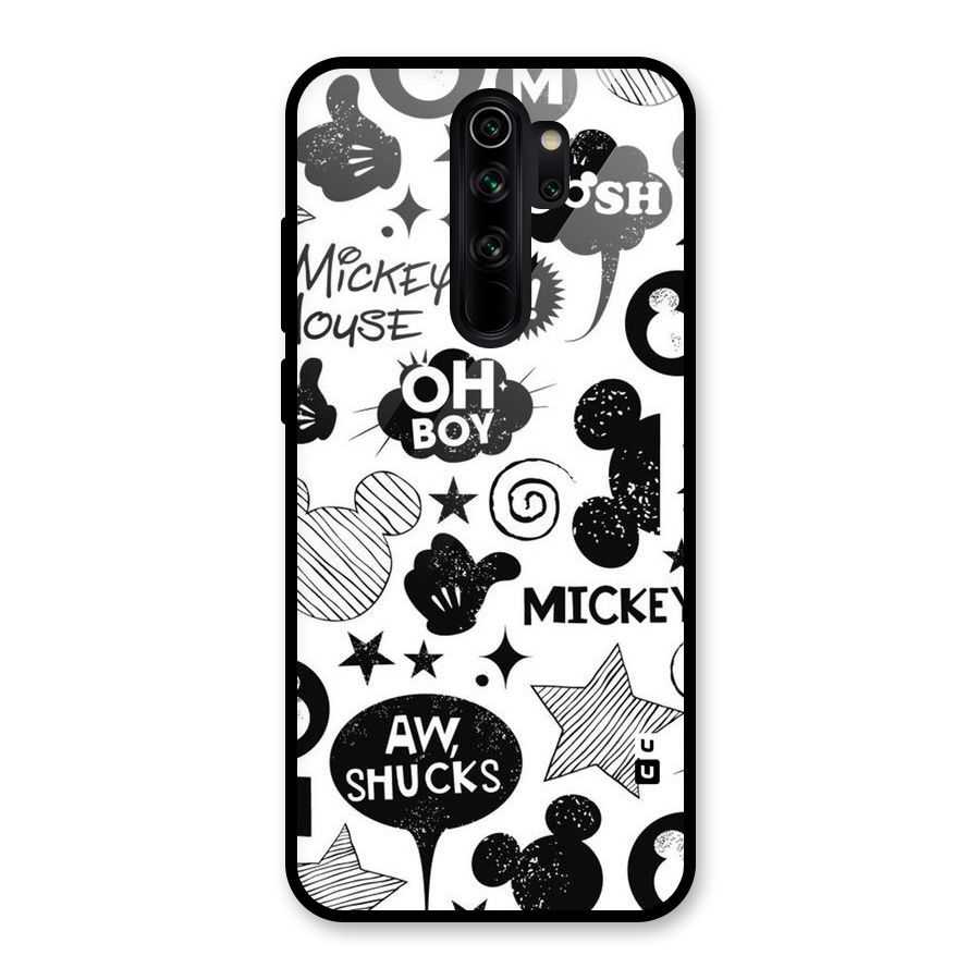 Oh Boy Design Glass Back Case for Redmi Note 8 Pro