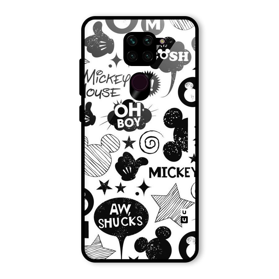 Oh Boy Design Glass Back Case for Redmi Note 9