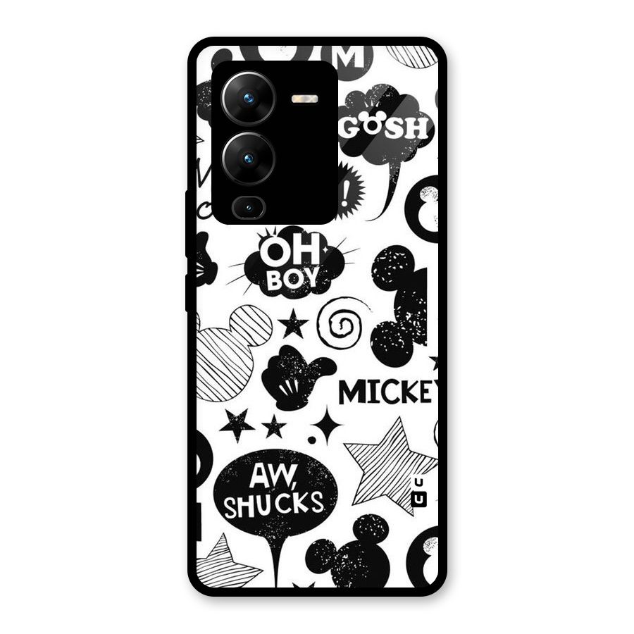 Oh Boy Design Glass Back Case for Vivo V25 Pro