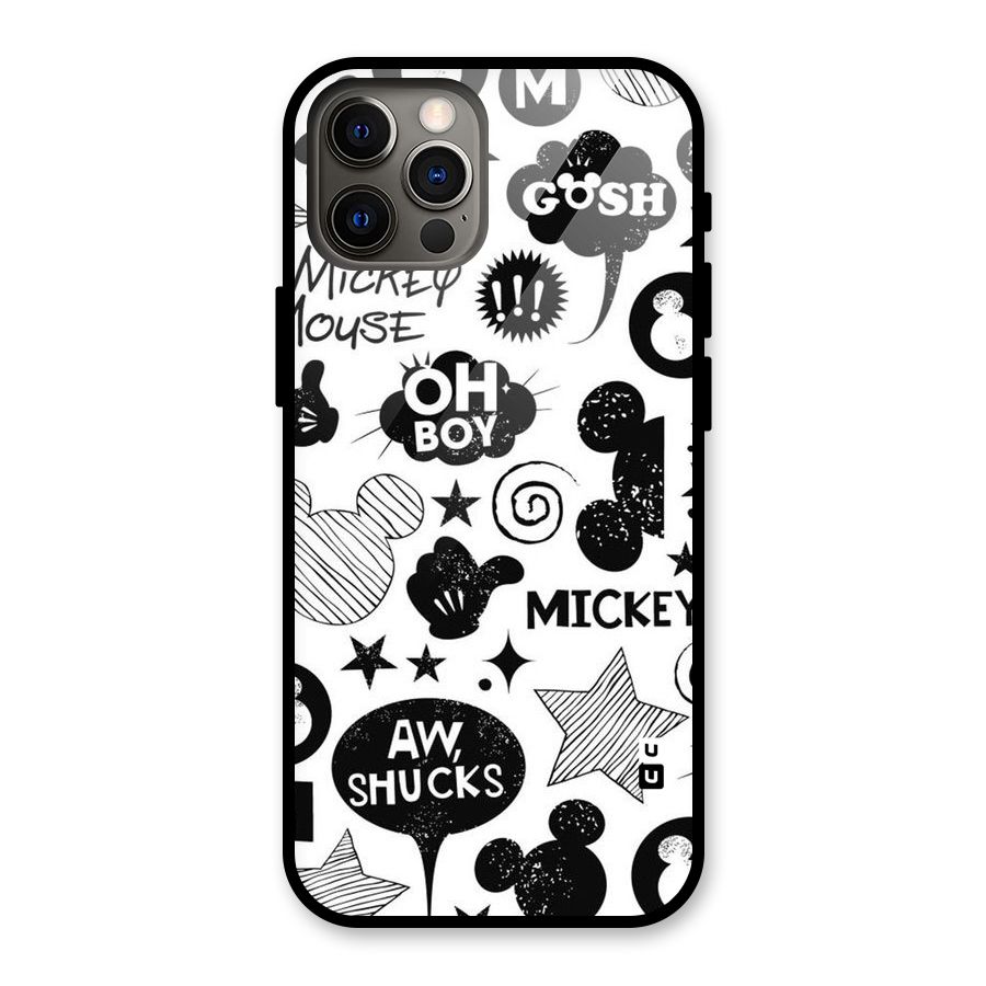 Oh Boy Design Glass Back Case for iPhone 12 Pro