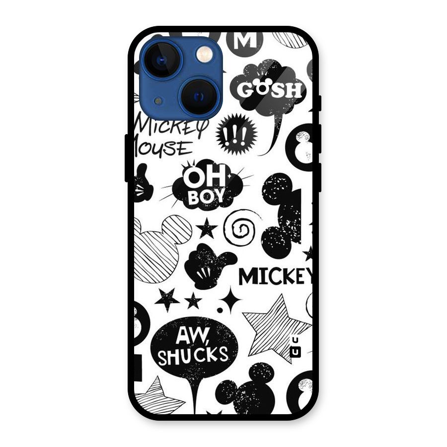 Oh Boy Design Glass Back Case for iPhone 13 Mini