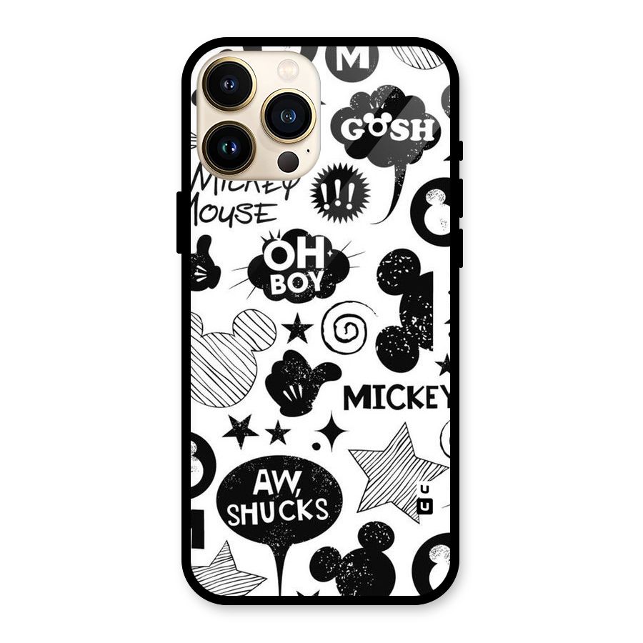 Oh Boy Design Glass Back Case for iPhone 13 Pro Max