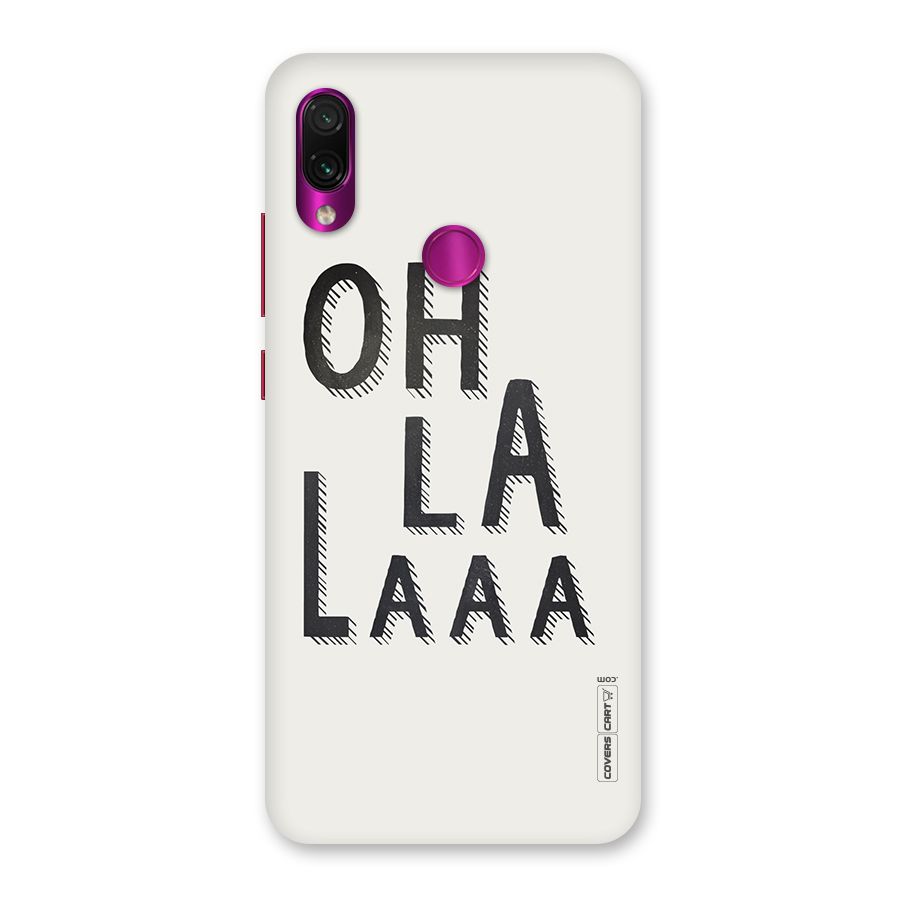 Oh La La Back Case for Redmi Note 7 Pro