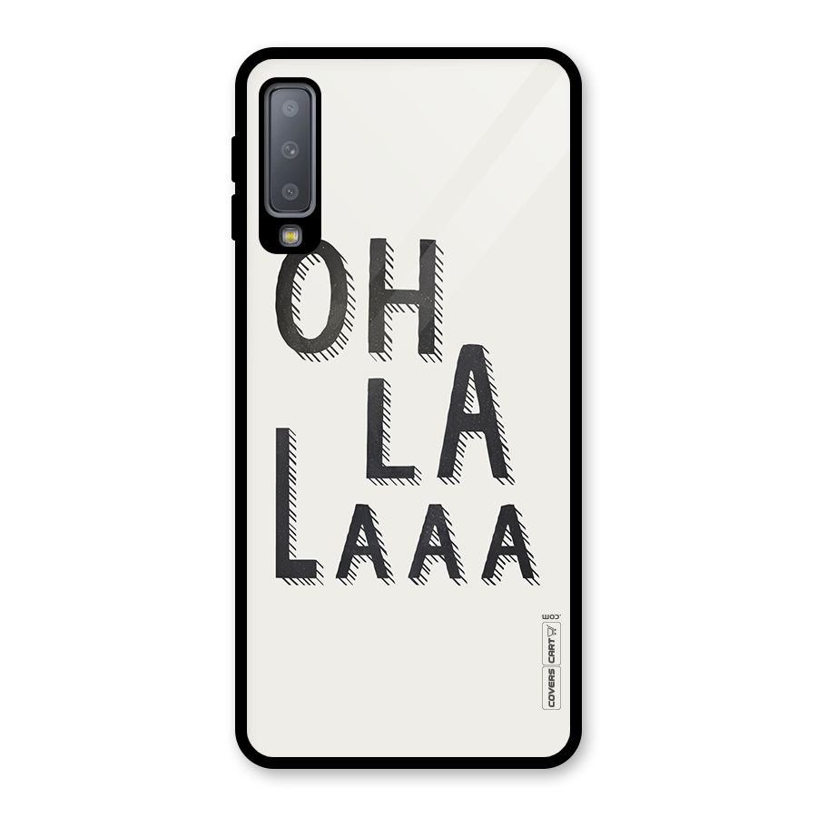Oh La La Glass Back Case for Galaxy A7 (2018)