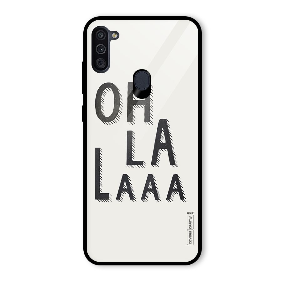 Oh La La Glass Back Case for Galaxy M11