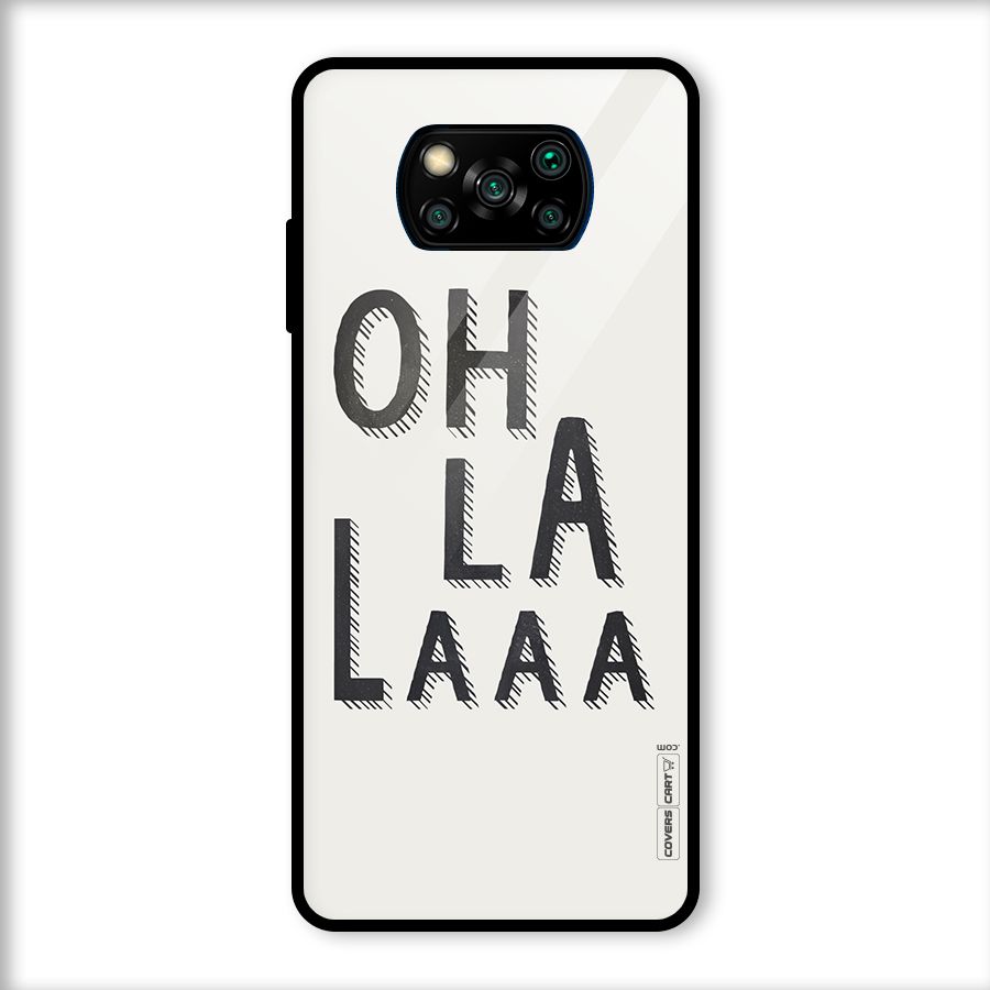 Oh La La Glass Back Case for Poco X3