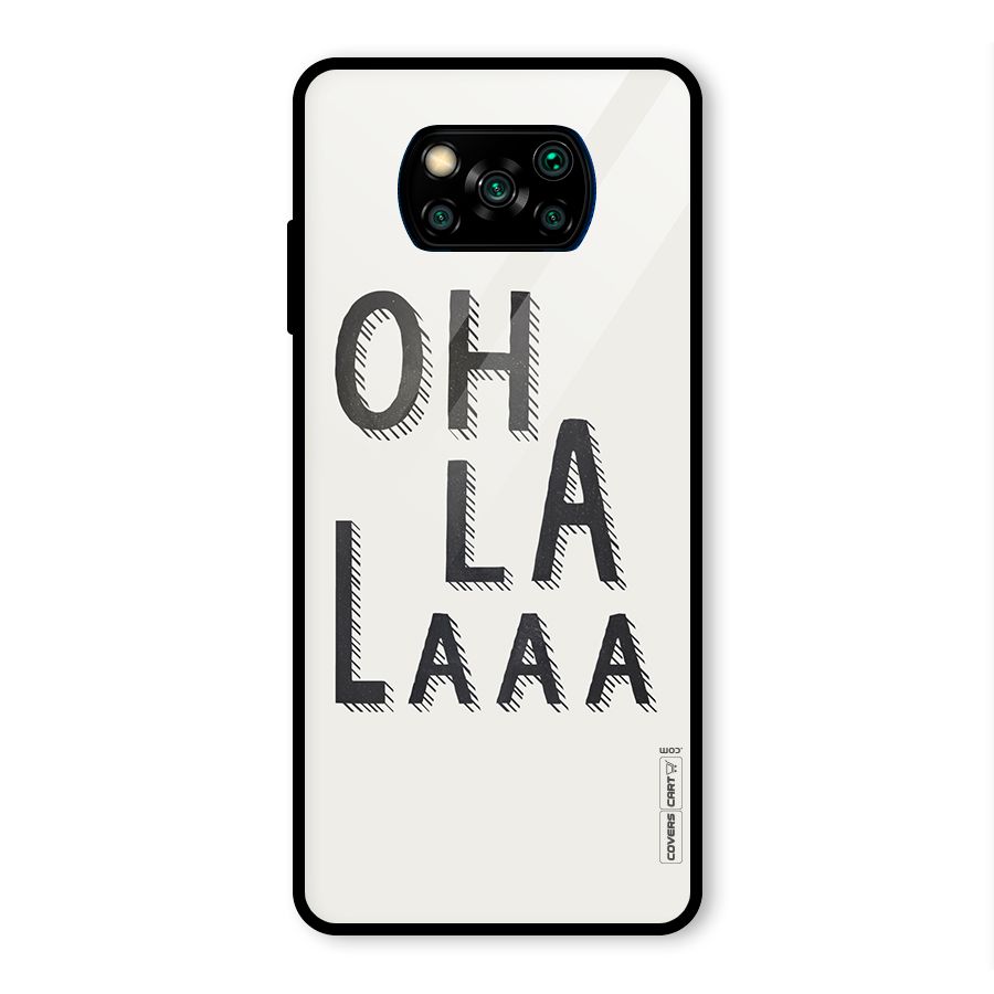 Oh La La Glass Back Case for Poco X3 Pro