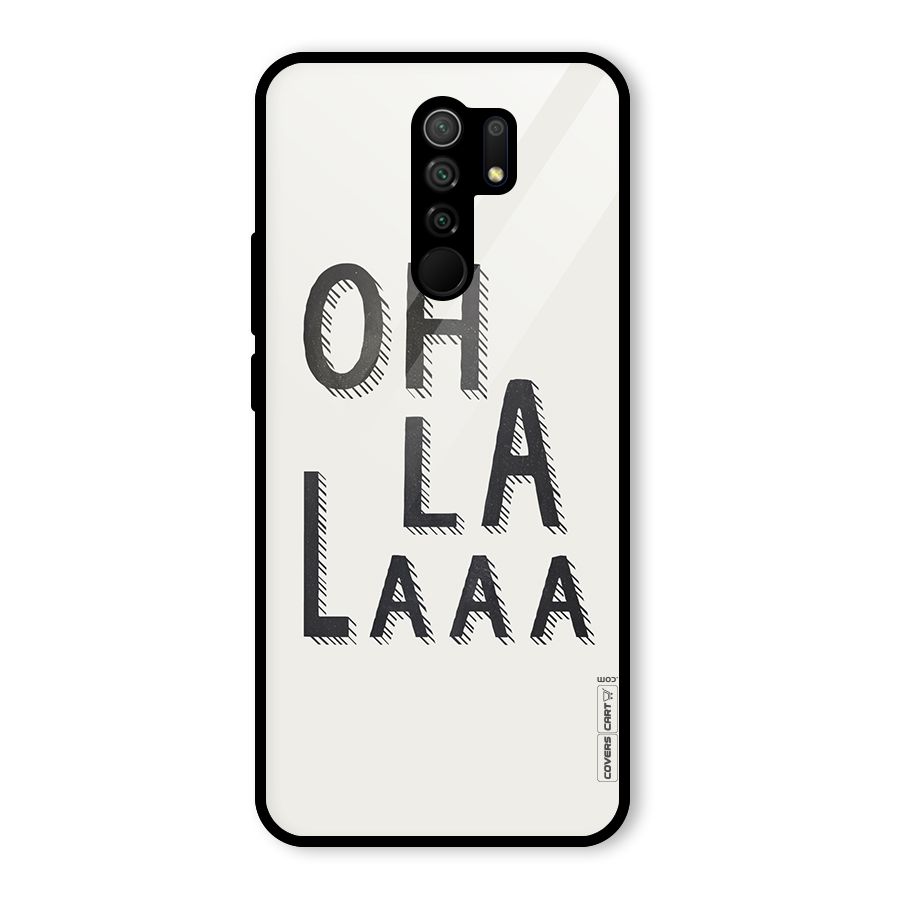 Oh La La Glass Back Case for Redmi 9 Prime