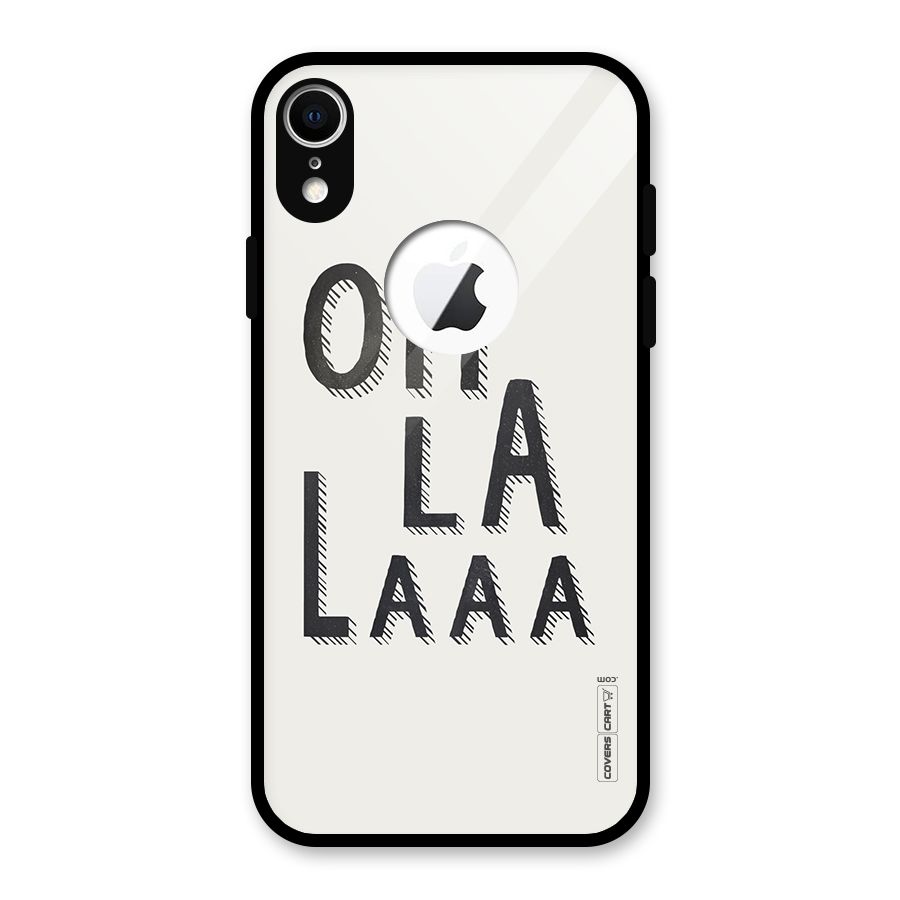 Oh La La Glass Back Case for iPhone XR Logo Cut