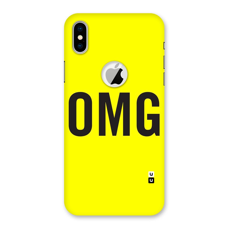 Oh My God Back Case for iPhone XS Logo Cut