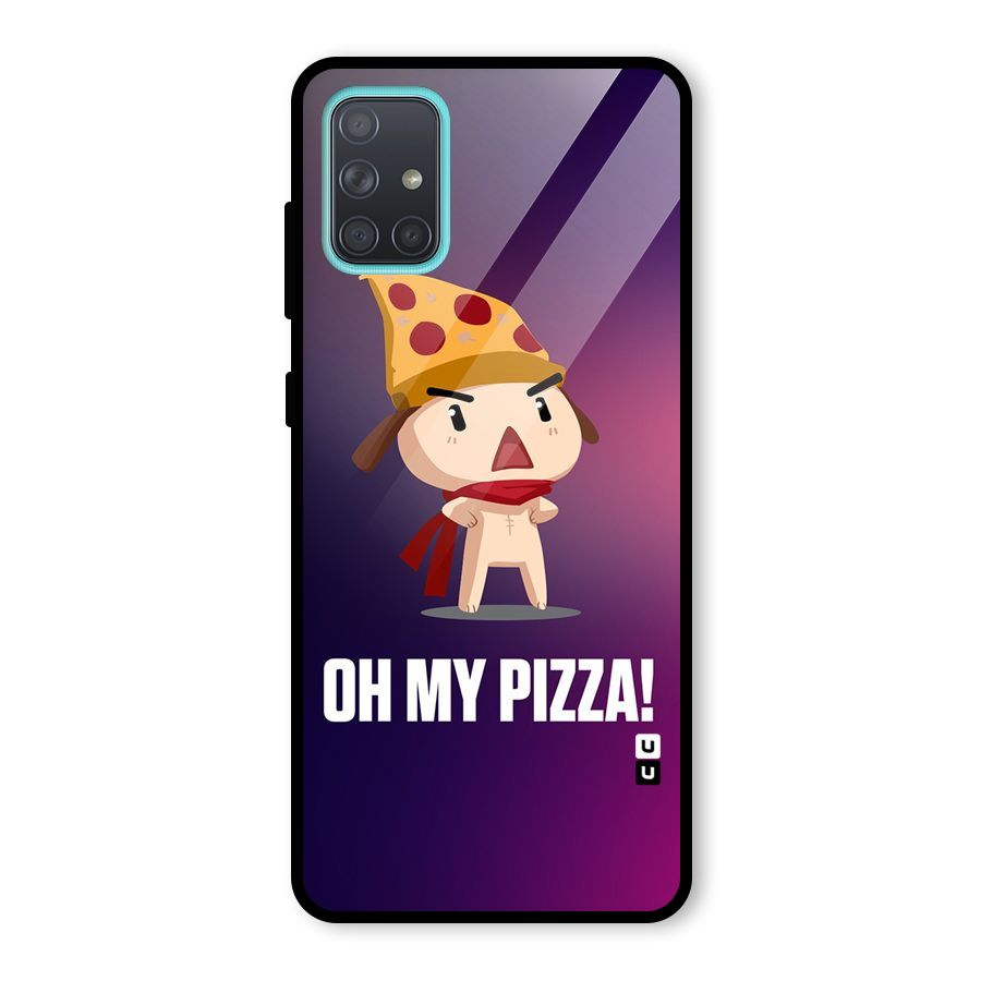Oh My Pizza Glass Back Case for Galaxy A71