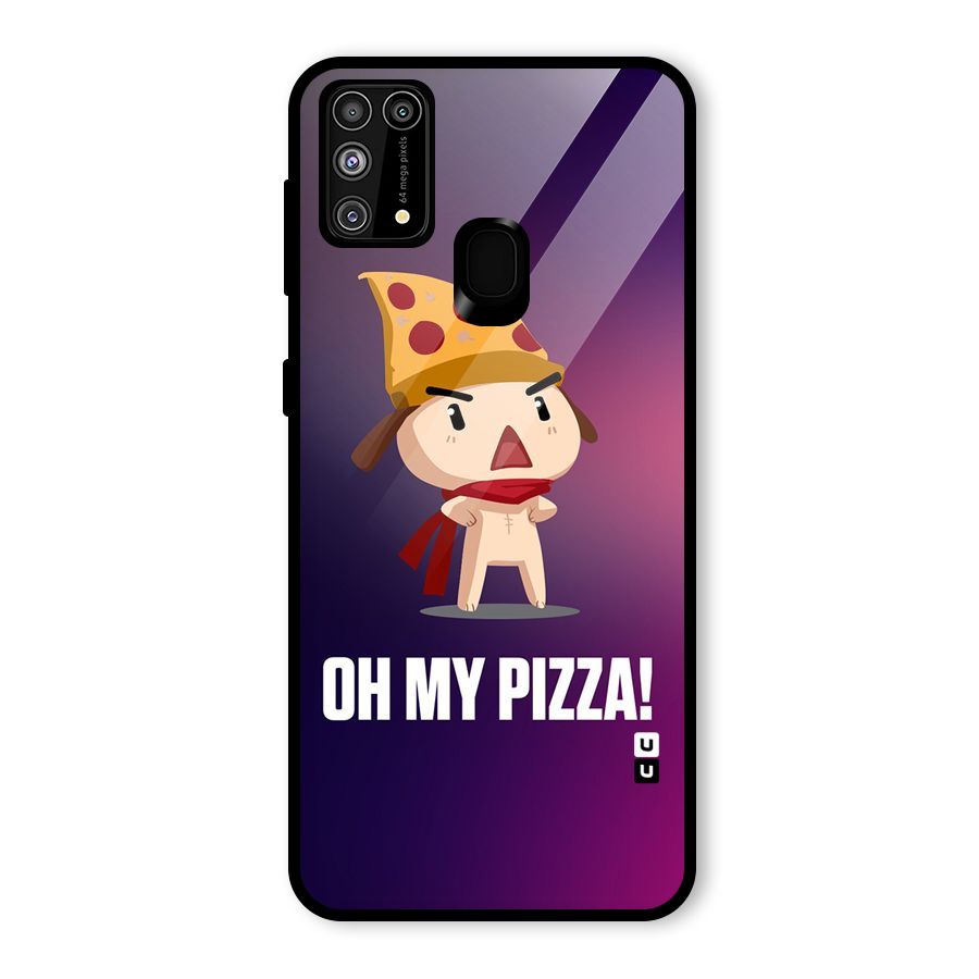 Oh My Pizza Glass Back Case for Galaxy F41